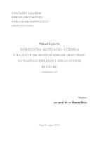 prikaz prve stranice dokumenta Intrinzična motivacija učenika u različitom motivacijskom okruženju na nastavi tjelesne i zdravstvene kulture