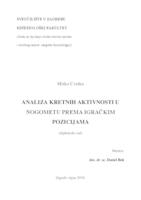 prikaz prve stranice dokumenta Analiza kretnih aktivnosti u nogometu prema igračkim pozicijama