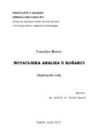 prikaz prve stranice dokumenta Notacijska analiza u košarici