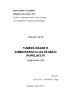 prikaz prve stranice dokumenta Vježbe snage u kineziterapiji za stariju populaciju