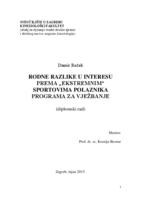 prikaz prve stranice dokumenta Rodne razlike u interesu prema ekstremnim sportovima polaznika programa za vježbanje