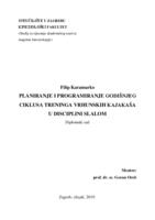 prikaz prve stranice dokumenta Planiranje i programiranje godišnjeg ciklusa treninga vrhunskih kajakaša u disciplini slalom