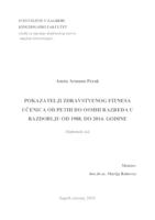 prikaz prve stranice dokumenta Pokazatelji zdravstvenog fitnesa učenica od petih do osmih razreda u razdoblju od 1988. do 2014. godine