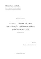 prikaz prve stranice dokumenta RAZVOJ TEHNIKE MLADIH NOGOMETAŠA PREMA COERVER COACHING METODI