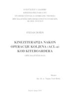 prikaz prve stranice dokumenta KINEZITERAPIJA NAKON OPERACIJE KOLJENA (ACLa) KOD KITEBOARDERA