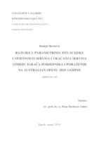 prikaz prve stranice dokumenta Razlike u parametrima situacijske uspješnosti servisa i vraćanja servisa između igrača pobjednika i poraženih na Australian Openu 2019. godine