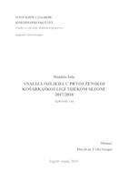 prikaz prve stranice dokumenta ANALIZA OZLJEDA U PRVOJ ŽENSKOJ KOŠARKAŠKOJ LIGI TIJEKOM SEZONE 2017/2018