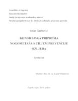 prikaz prve stranice dokumenta KONDICIJSKA PRIPREMA NOGOMETAŠA S CILJEM PREVENCIJE OZLJEDA