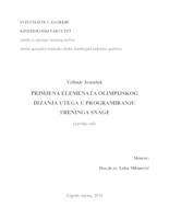 prikaz prve stranice dokumenta PRIMJENA ELEMENATA OLIMPIJSKOG DIZANJA UTEGA U PROGRAMIRANJU TRENINGA SNAGE