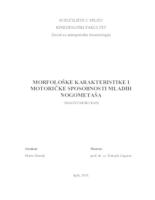 prikaz prve stranice dokumenta Morfološke karakteristike i motoričke sposobnosti mladih nogometaša