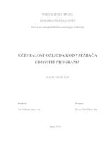 prikaz prve stranice dokumenta Učestalost ozljeda kod vježbača crossfit programa