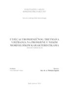 prikaz prve stranice dokumenta Utjecaj tromjesečnog tretmana vježbanja na promjene u nekim morfološkim karakteristikama