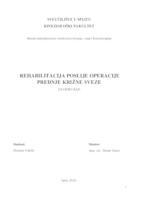 prikaz prve stranice dokumenta Rehabilitacija poslije operacije prednje križne sveze