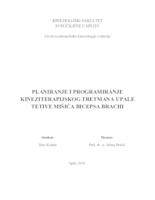 prikaz prve stranice dokumenta Planiranje i programiranje kineziterapijskog tetmana upale tetive mišića bicepsa brachi 