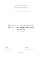 prikaz prve stranice dokumenta Planiranje i programiranje kineziterapijskog tretmana skolioze