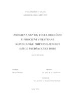 prikaz prve stranice dokumenta Primjena novog testa obručem u procjeni višestrane kondicijske pripremljenosti djece predškolske dobi