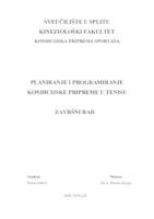 prikaz prve stranice dokumenta Planiranje i programiranje kondicijske pripreme u tenisu