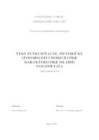 prikaz prve stranice dokumenta Neke funkcionalne, motoričke sposobnosti i morfološke karakteristike mladih nogometaša