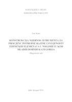 prikaz prve stranice dokumenta Konstrukcija mjernog instrumenta za procjenu potrebne razine usvojenosti osnovnih tehničkih elemenata u nogometu s obzirom na dobnu kategoriju