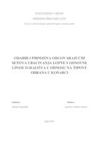 prikaz prve stranice dokumenta Odabir i primjena odgovarajućih setova ubacivanja lopte s osnovne linije igrališta u odnosu na tipove obrana u košarci