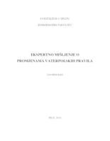 prikaz prve stranice dokumenta Ekspertno mišljenje o promjenama vaterpolskih pravila