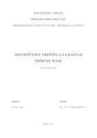 prikaz prve stranice dokumenta Specifičnost treninga za razvoj mišićne mase