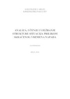 prikaz prve stranice dokumenta Analiza, učenje i vježbanje strukture situacija prilikom skraćenog vremena napada