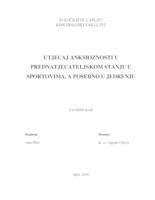 prikaz prve stranice dokumenta Utjecaj anksioznosti u prednatjecateljskom stanju u sportovima, a posebno u jedrenju 