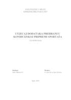 prikaz prve stranice dokumenta Utjecaj dodataka prehrani u kondicijskoj pripremi sportaša