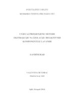 prikaz prve stranice dokumenta Utjecaj primijenjene metode ekstrakcije na izolaciju bioaktivnih komponenti iz lavande