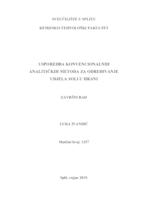 prikaz prve stranice dokumenta Usporedba konvencionalnih analitičkih metoda za određivanje udjela soli u hrani