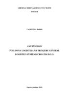 prikaz prve stranice dokumenta Poslovna logistika na primjeru General Logistics Systems Croatia d.o.o.