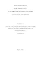 prikaz prve stranice dokumenta Analiza dinamičkih promjena koagulacijskih parametara u bolesnika s višestrukim ozljedama tijela