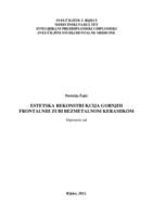 prikaz prve stranice dokumenta Estetska rekonstrukcija gornjih frontalnih zubi bezmetalnom keramikom