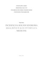 prikaz prve stranice dokumenta Incidencija bolnih sindroma kralježnice kod studenata medicine