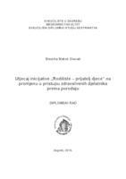 prikaz prve stranice dokumenta Utjecaj inicijative "Rodilište prijatelj djece" na promjenu u pristupu zdravstvenih djelatnika prema porođaju