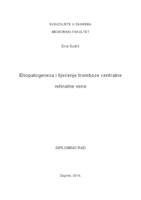 prikaz prve stranice dokumenta Etiopatogeneza i liječenje tromboze centralne retinalne vene