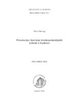 prikaz prve stranice dokumenta Prevencija i liječenje tromboembolijskih bolesti u trudnoći