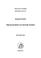 prikaz prve stranice dokumenta Utjecaj parabena na zdravlje čovjeka