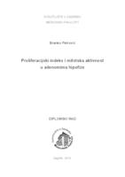 prikaz prve stranice dokumenta Proliferacijski indeks i mitotska aktivnost u adenomima hipofize