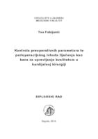 prikaz prve stranice dokumenta Kontrola preoperativnih parametara te perioperacijskog ishoda liječenja kao baza za upravljanje kvalitetom u kardijalnoj kirurgiji