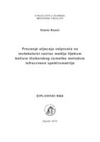 prikaz prve stranice dokumenta Praćenje utjecaja valproata na molekularni sastav medija tijekom kulture štakorskog zametka metodom infracrvene spektrometrije