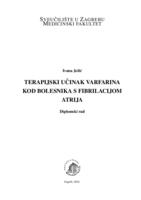 prikaz prve stranice dokumenta Terapijski učinak varfarina kod bolesnika s fibrilacijom atrija