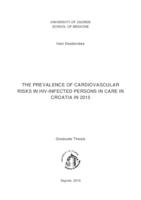 prikaz prve stranice dokumenta The prevalence of cardiovascular risks in HIV-infected persons in care in Croatia in 2015