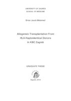 prikaz prve stranice dokumenta Allogeneic transplation from HLA-haploidentical donors in KBC Zagreb