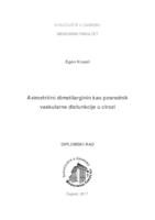 prikaz prve stranice dokumenta Asimetrični dimetilarginin kao posrednik vaskularne disfunkcije u cirozi