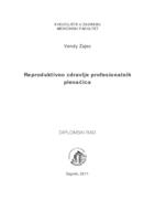 prikaz prve stranice dokumenta Reproduktivno zdravlje profesionalnih plesačica