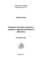 prikaz prve stranice dokumenta Učestalost raka tijela maternice i smrtnost u Republici Hrvatskoj od 1990.-2012.