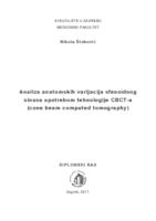 prikaz prve stranice dokumenta Analiza anatomskih varijacija sfenoidnog sinusa upotrebom tehnologije CBCT-a (cone beam computed tomography)