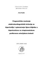 prikaz prve stranice dokumenta Prognostičko značenje elektrokardiografskih kriterija za hipertrofiju i opterećenje lijeve klijetke u hipertoničara sa simptomatskom perifernom arterijskom bolesti